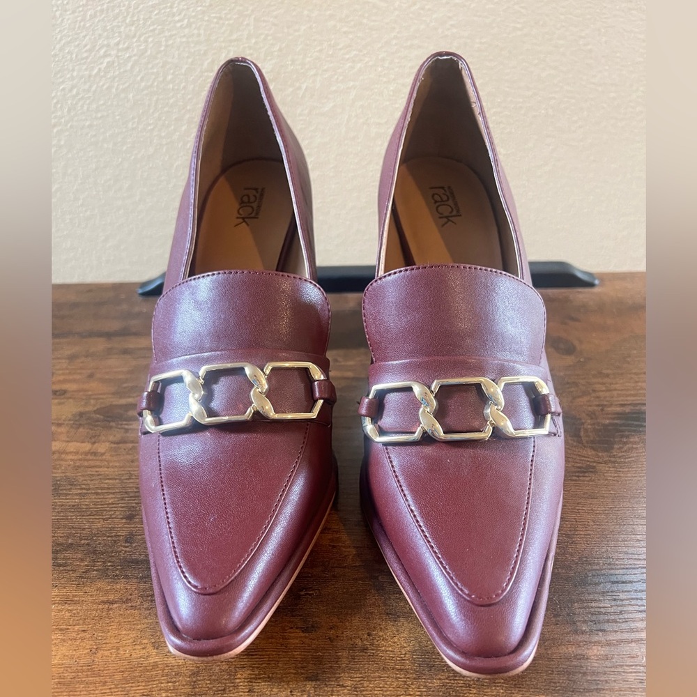 Nordstrom Rack Burgundy Loafer Preppy Heels
